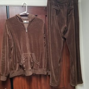 Brown Velour Lounge Wear